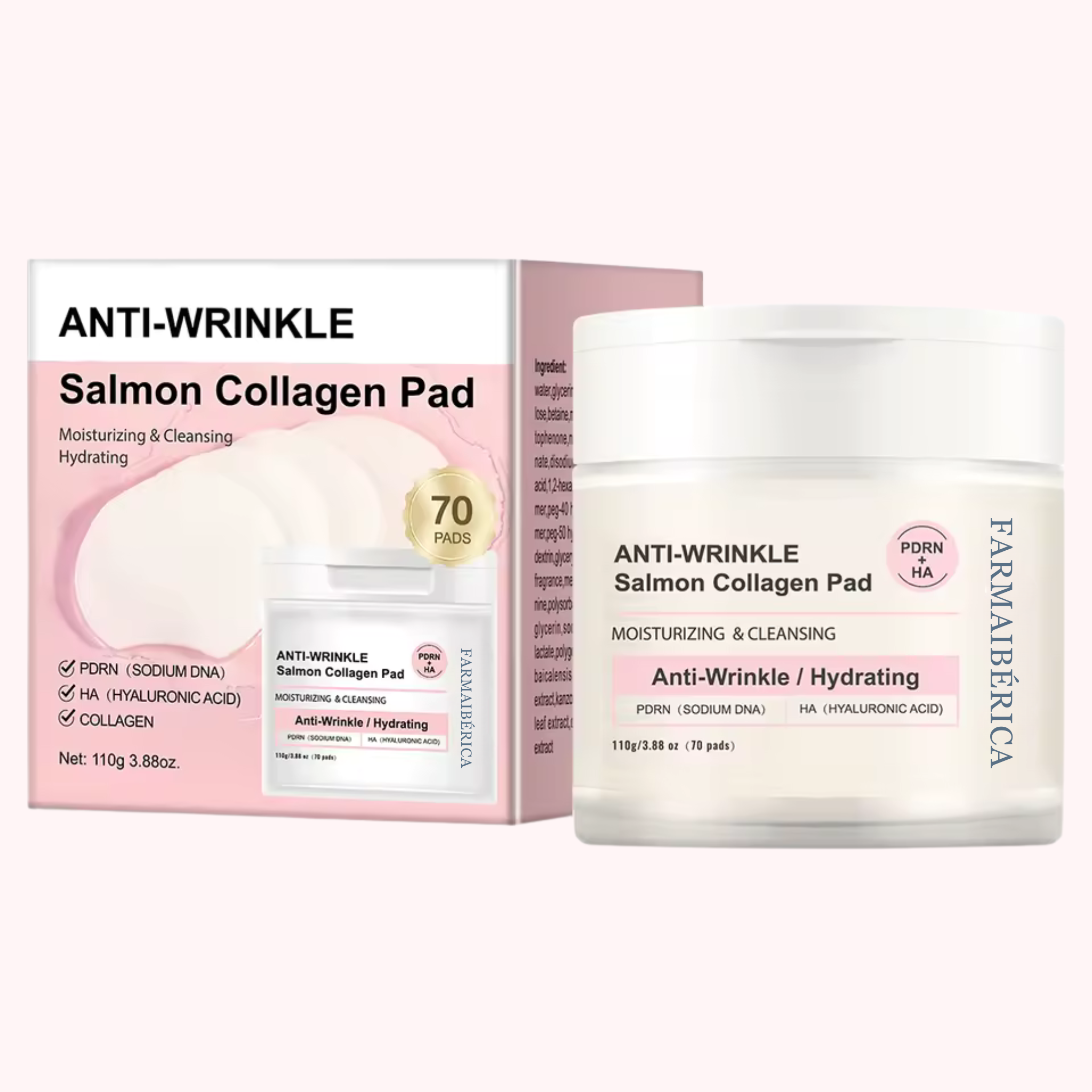 Almohadillas Iluminadoras de Colágeno y Pdrn. Cuidado Facial Que Da Volumen Y Luminosidad