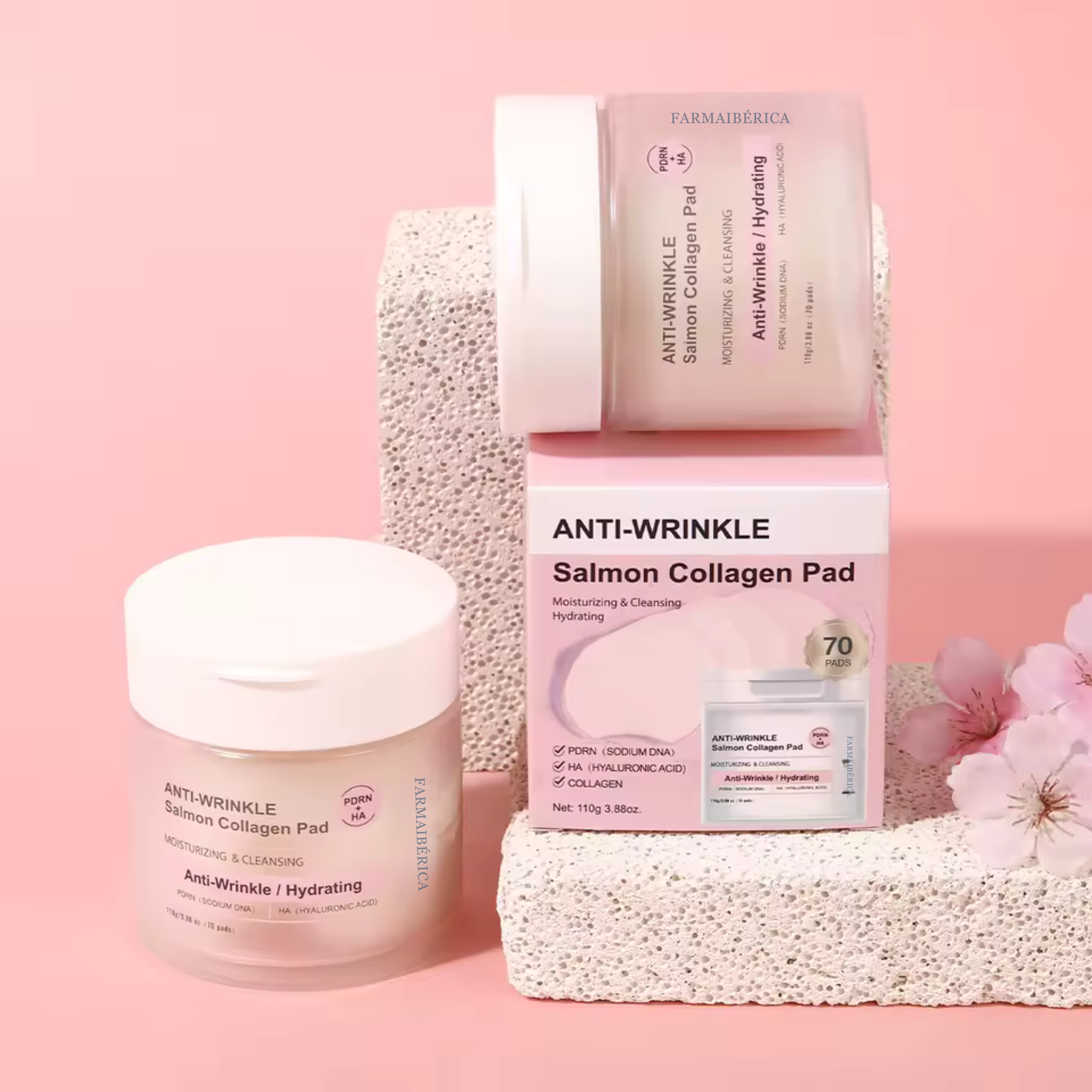 Almohadillas Iluminadoras con PDRN, ÁCIDO HIALURÓNICO y COLÁGENO. Cuidado Facial Que Da Volumen Y Luminosidad