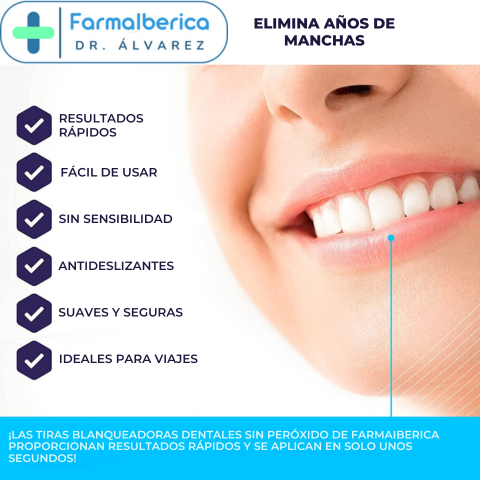 28 TIRAS BLANQUEAMIENTO DENTAL FARMAIBERICA